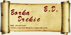 Borka Drekić vizit kartica
